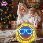 Smiley face Neon Sign Glasses